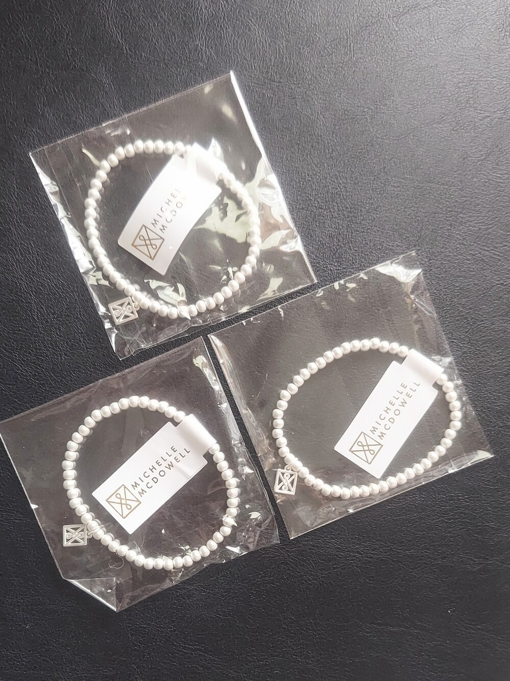 Michelle Mcdowell Kinsley Matte Silver Bracelet - Set Of Three For Stacking